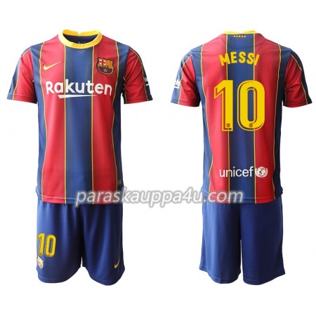FC Barcelona Lionel Messi 10 Lasten Kotipelipaita 2020-2021 Lyhythihainen (+ shortsit)